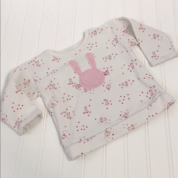Toddler Girl Bunny Appliqué Printed Sweatshirt - Picture 1 of 2
